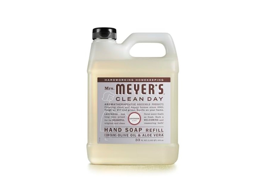 Mrs. Meyer's 651318EA Recambio de jabón líquido para manos Clean Day, lavanda, 33 oz