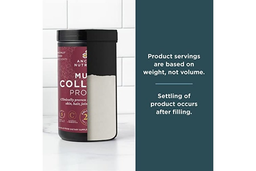 Proteína en polvo de colágeno Ancient Nutrition con probióticos, proteína de colágeno múltiple sin sabor con vitamina C, 45 porciones, péptidos de colágeno hidrolizados que apoyan la piel y las uñas, salud intestinal, 16 oz - Image 6