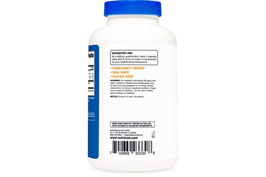 Nutricost Glucomanano 1.800 mg por porción, 180 cápsulas - Fuente de fibra natural, sin OGM, sin gluten - Image 3