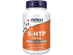 Suplementos de NOW Foods, 5-HTP (5-hidroxitriptófano) 100 mg, soporte para neurotransmisores*, 120 cápsulas vegetales