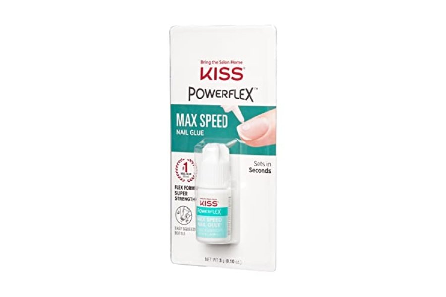 KISS PowerFlex Pegamento de uñas de máxima velocidad para uñas prensadas, adhesivo de uñas de fórmula flexible súper resistente, incluye una botella de 0.11 oz (0.10 oz.) con tapa giratoria y aplicador de punta de boquilla - Image 2