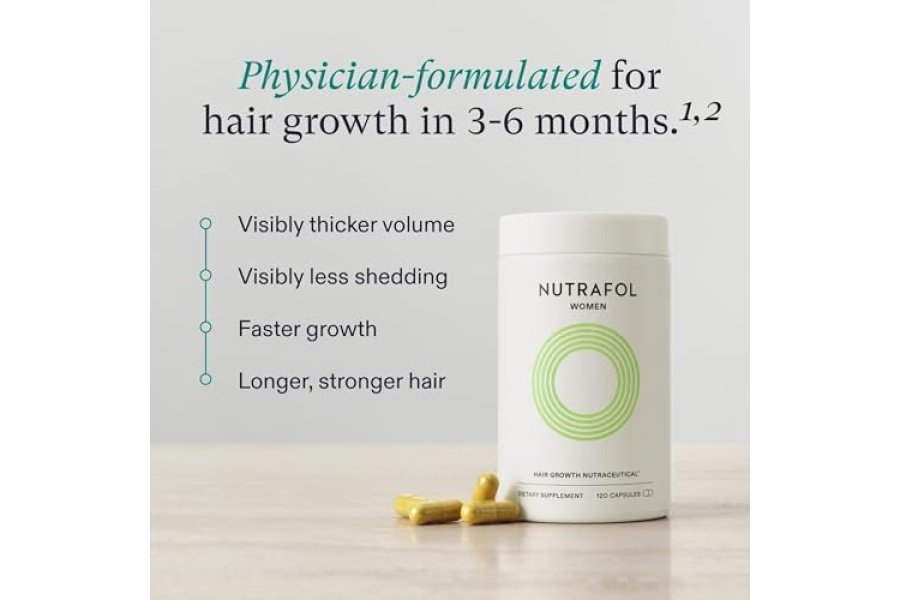 Suplementos para el crecimiento del cabello para mujeres Nutrafol, de 18 a 44 años, clínicamente probados para un cabello visiblemente más grueso y fuerte, recomendado por dermatólogos - Suministro para 1 mes - Image 2