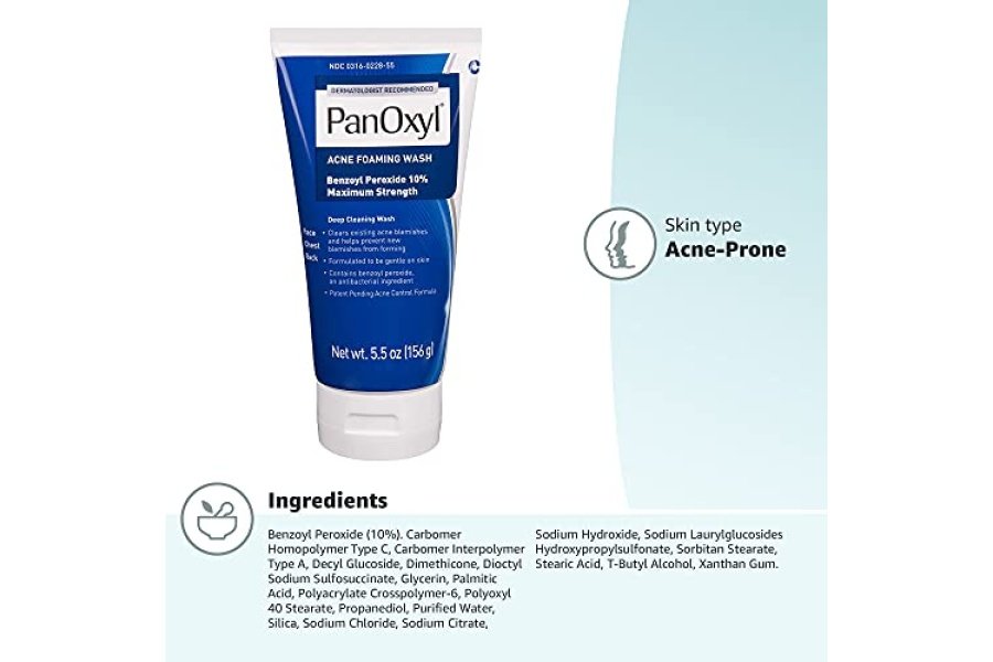 PanOxyl Acné espuma lavado peróxido de benzoilo 10% antimicrobiano de máxima resistencia, 5.5 oz - Image 5