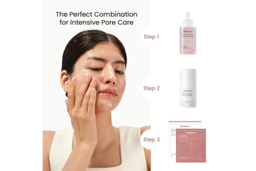 BIODANCE Bio-Collagen Real Deep Mask, mascarilla hidratante de hidrogel durante la noche, minimización de poros, mejora de la elasticidad, 34 g x 4 unidades - Image 9