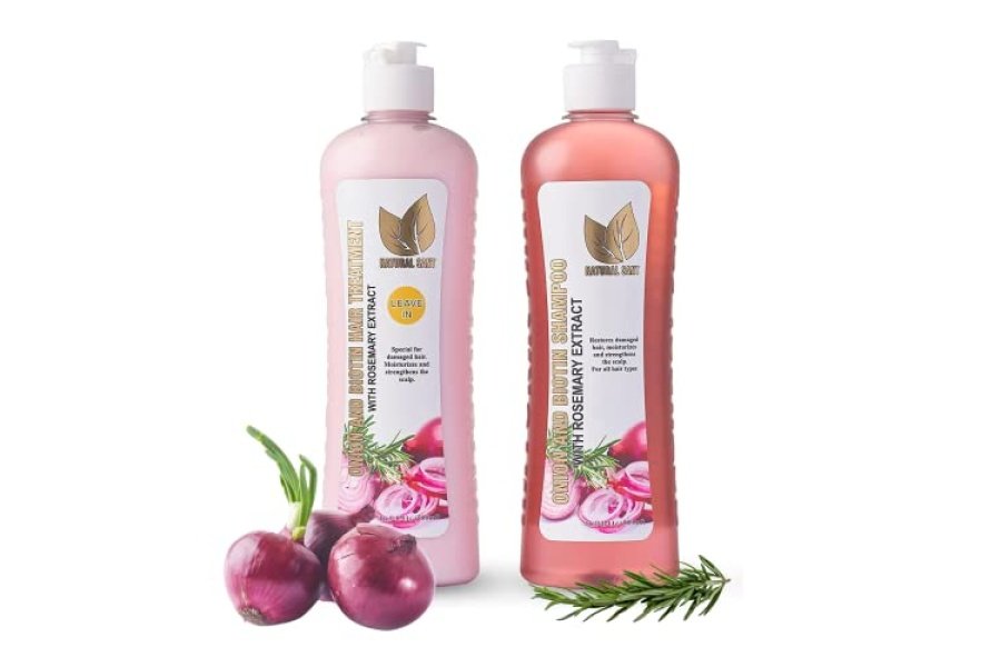 NATURAL SANT - Champú y tratamiento con biotina de cebolla y romero para mechones más fuertes, más gruesos y más largos - Brillo suave, antipérdida y adelgazamiento del cabello, fórmula de crecimiento, sin parabenos ni silicona - Image 8