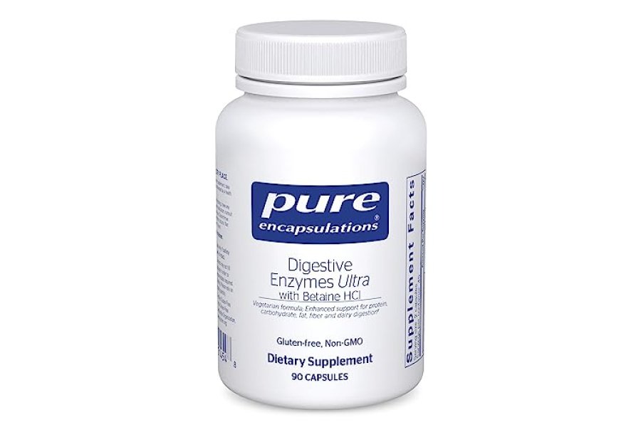 Pure Encapsulations Digestive Enzymes Ultra con Betaína HCl - Suplemento vegetariano de enzimas digestivas para apoyar la digestión de proteínas, carbohidratos, fibra y lácteos* - 90 cápsulas
