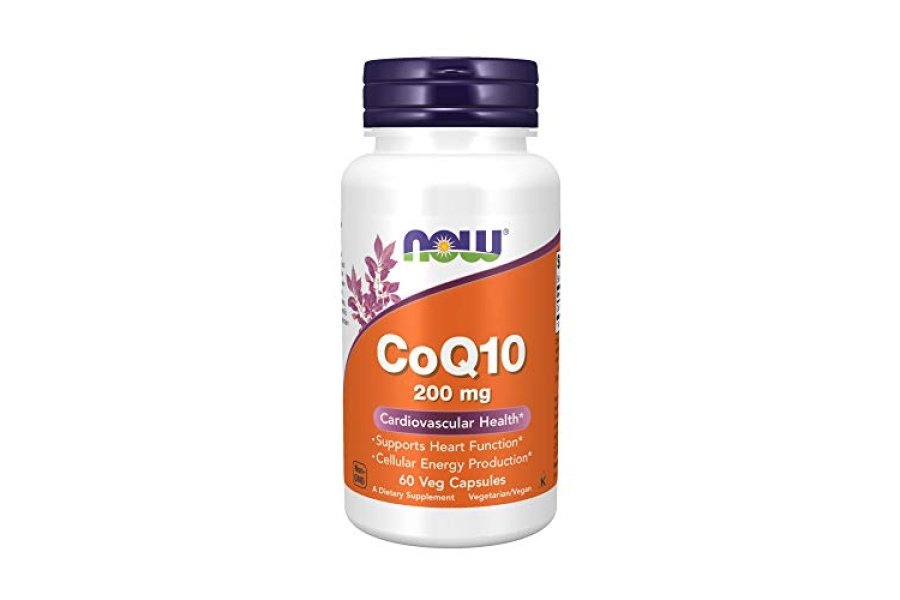 Suplementos de NOW Foods, CoQ10 (Coenzima Q10) 200 mg, Salud cardiovascular*, 60 cápsulas vegetales