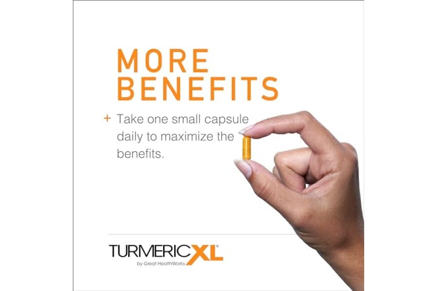 TurmericXL Suplemento natural de apoyo para las articulaciones y respuesta inflamatoria saludable - 250 mg de extracto de cúrcuma proporciona 45 veces más curcumina - Alta absorción, sin gluten - 30 cápsulas vegetales - Image 7