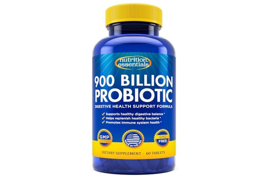Probióticos para mujeres y hombres - con enzima lactasa y fibra prebiótica para la salud digestiva - 80%+ más potente suplemento para apoyar la salud intestinal - Fórmula probiótica cruda vegana, fabricado en los EE. UU.
