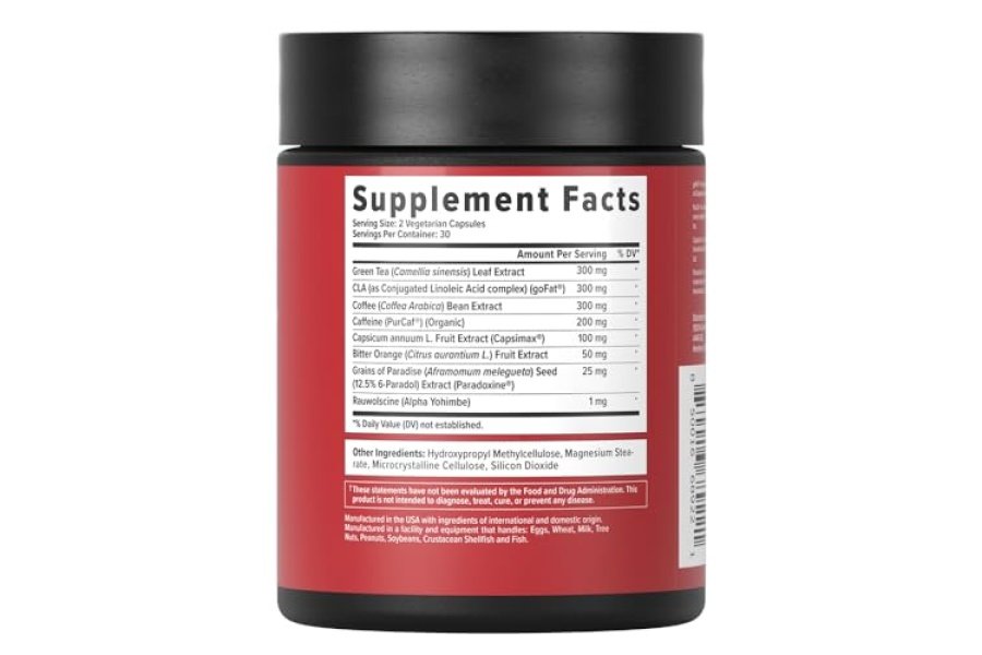 Quemador de grasa Inno Shred para hombres y mujeres con 100 mg de Capsimax, granos del paraíso, cafeína orgánica, extracto de té verde, supresor del apetito, pérdida de peso (60 cápsulas vegetales) | (con estimulante) - Image 9