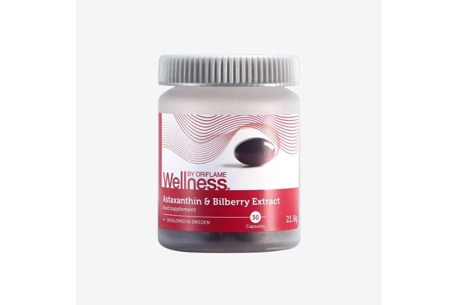 bienestar por oriflame Astaxantina y extracto de arándano 30 cápsulas