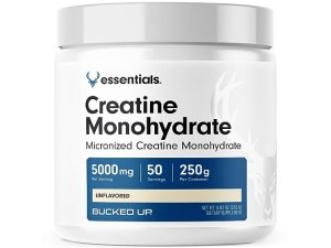 Monohidrato de creatina Bucked Up, 8.82 oz de polvo micronizado, esenciales (50 porciones) - Available Now
