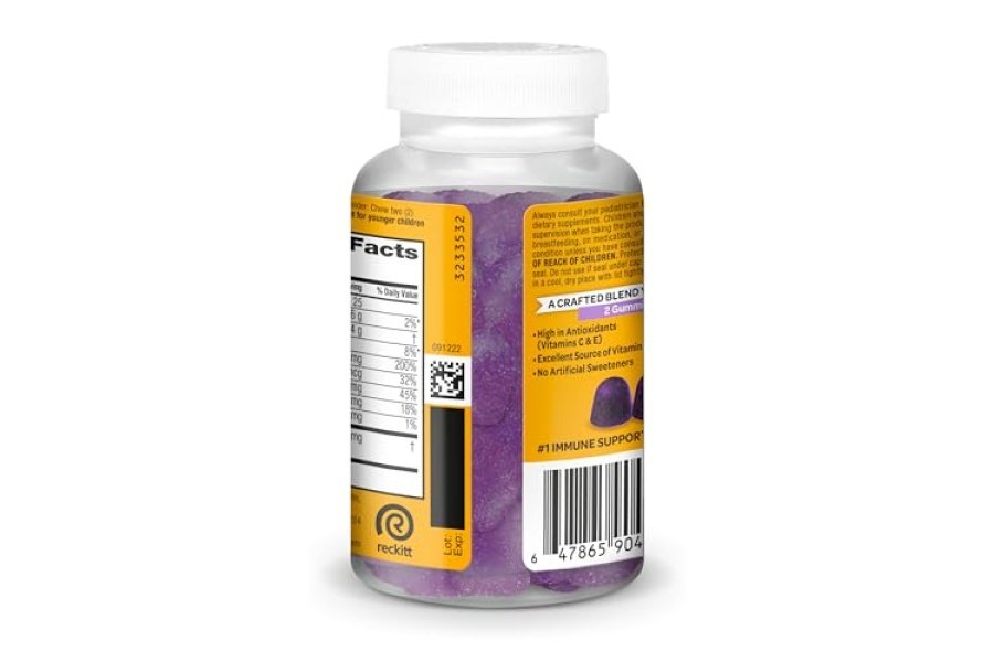 Gomitas de saúco en el aire + zinc y vitamina C para adultos, apoyo inmunológico Gomitas de vitamina D y zinc con potentes vitaminas antioxidantes C D y E - 50 gomitas, sabor a saúco - Image 17