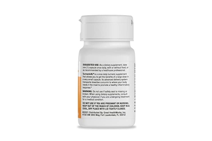 TurmericXL Suplemento natural de apoyo para las articulaciones y respuesta inflamatoria saludable - 250 mg de extracto de cúrcuma proporciona 45 veces más curcumina - Alta absorción, sin gluten - 30 cápsulas vegetales - Image 8