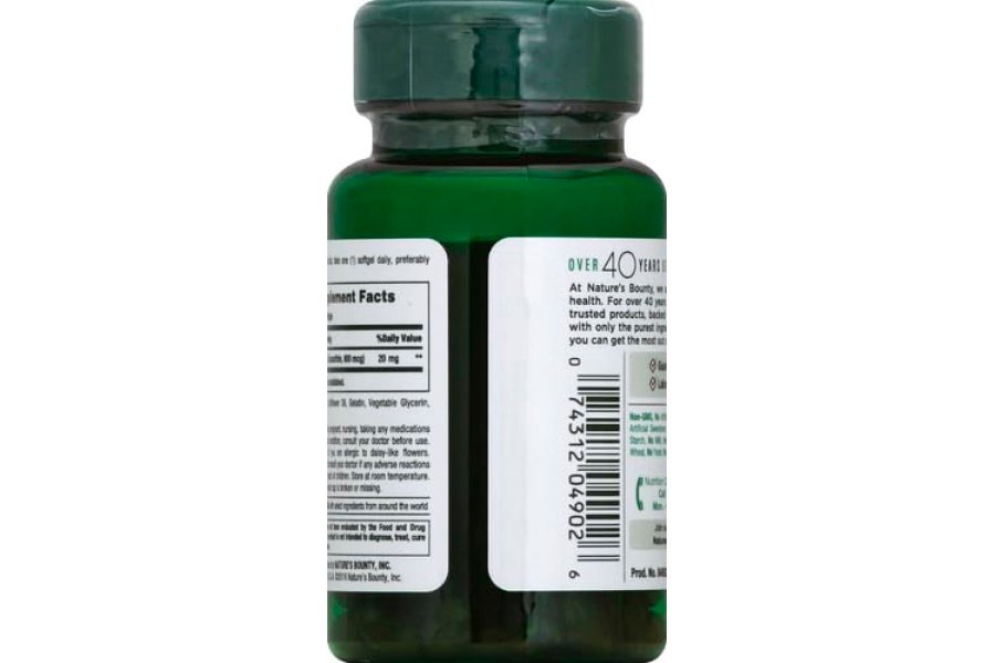 Nature's Bounty Pastillas de luteína, suplementos y vitaminas para la salud ocular, apoyan la salud de la visión, 20 mg, 40 cápsulas blandas - Image 3