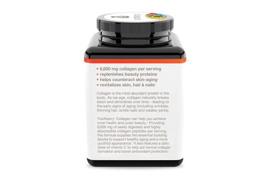 Colágeno avanzado Youtheory - 6000 mg de colágeno - con vitamina C - para cabello, piel y uñas* - Suplementos de colágeno para mujeres y hombres - 290 comprimidos - Image 3
