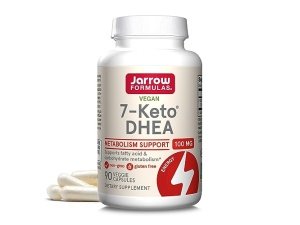 Jarrow Formulas 7-Keto DHEA 100 mg - Hasta 90 porciones (cápsulas vegetales) Suplemento dietético - Apoyo al metabolismo de los carbohidratos - Sin OGM - Sin gluten - Vegano