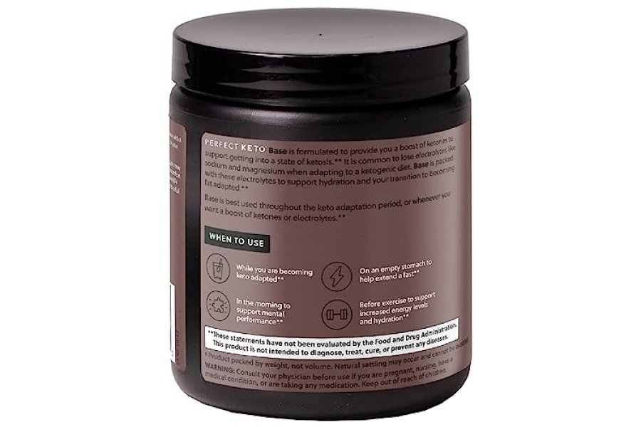 Perfect Keto Cetonas exógenas en polvo, sales BHB para cetosis y apoyo al ayuno, electrolitos para hidratación, energía sin cafeína, chocolate, 8.57 oz - Image 3