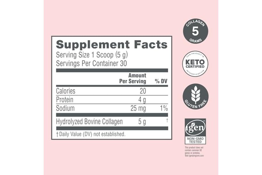 Péptidos de súper colágeno NeoCell, 10 g de péptidos de colágeno por porción, sin gluten, aptos para ceto, sin OGM, alimentados con pasto, cabello, piel, uñas y articulaciones saludables, polvo sin sabor, 14.1 oz., 1 bote - Image 7