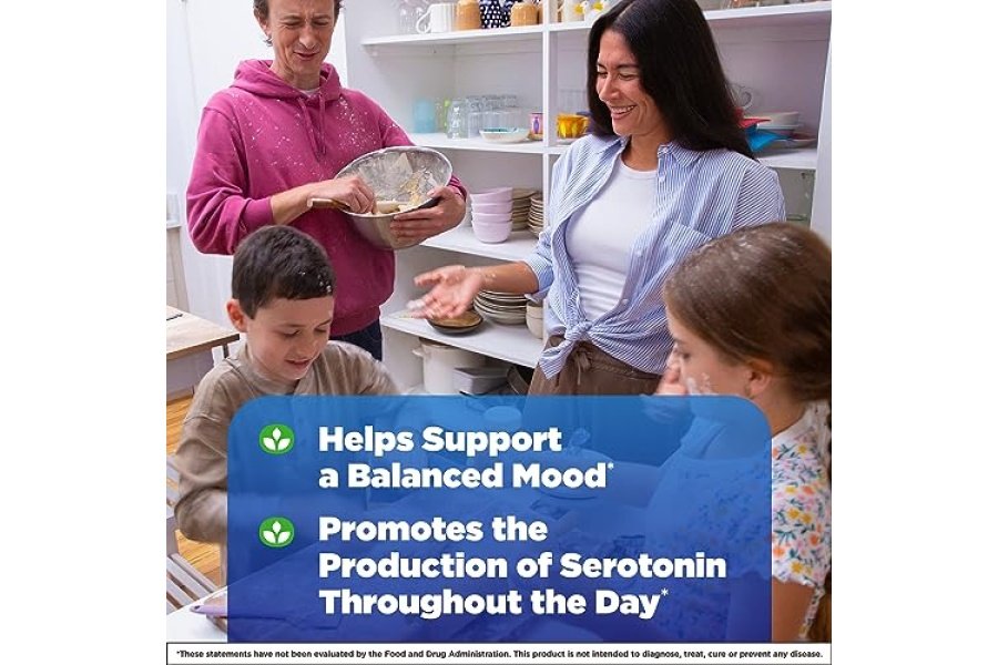 Natrol 5-HTP 200 mg, suplemento dietético que ayuda a mantener un estado de ánimo equilibrado, 60 tabletas de liberación prolongada, suministro para 60 días - Image 4