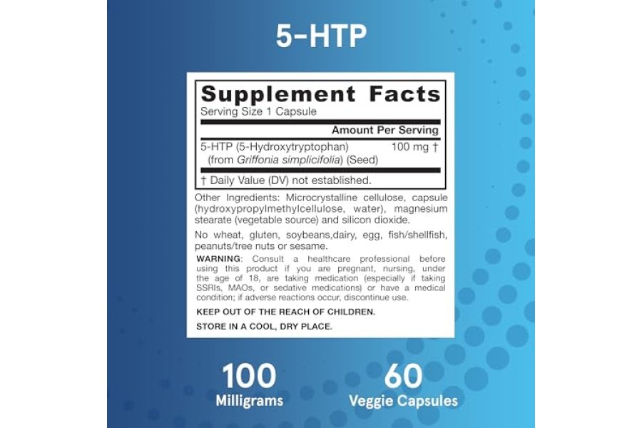 Jarrow Formulas 5-HTP, 100 mg, precursor de serotonina, 60 cápsulas vegetales, suministro para 60 días - Image 6