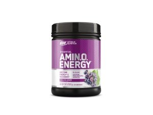 Optimum Nutrition Amino Energy - Pre entrenamiento con té verde, BCAA, aminoácidos, Keto Friendly, extracto de café verde, polvo energético - Uva Concord, 65 porciones (el embalaje puede variar)