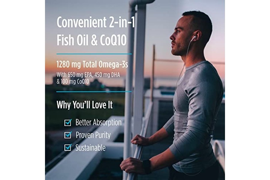 Nordic Naturals Ultimate Omega + CoQ10, Limón - 120 cápsulas blandas - 1280 mg Omega-3 + 100 mg CoQ10 - Salud del corazón, energía celular, apoyo antioxidante - Sin OGM - 60 porciones - Image 6