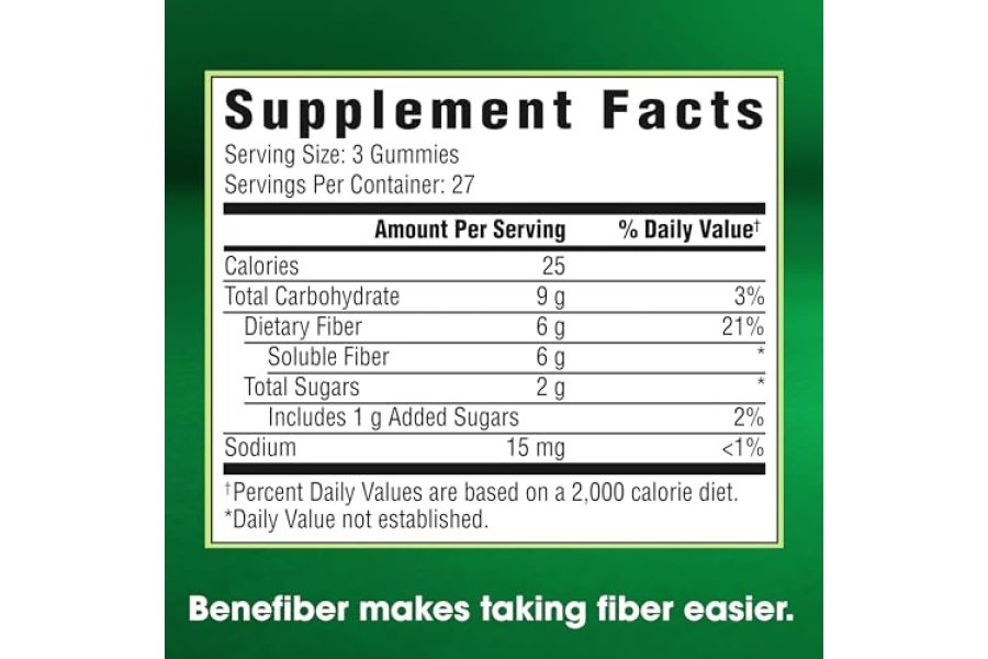 Benefiber Gomitas suplementarias de fibra prebiótica para la salud digestiva, sabor a fruta variada, 81 unidades - Image 10