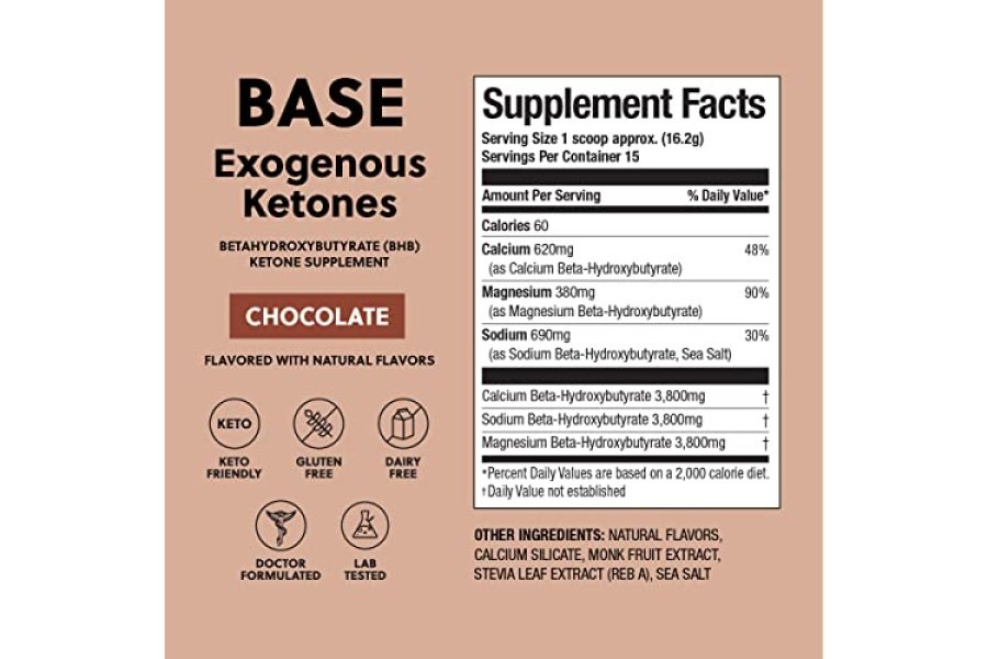 Perfect Keto Cetonas exógenas en polvo, sales BHB para cetosis y apoyo al ayuno, electrolitos para hidratación, energía sin cafeína, chocolate, 8.57 oz - Image 4