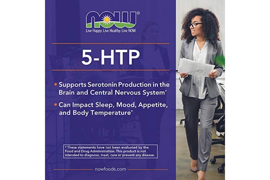 NOW Suplementos, 5-HTP (5-hidroxitriptófano) 100 mg, soporte de neurotransmisores*, 120 cápsulas vegetales - Image 8
