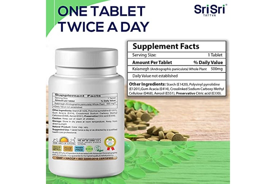 Suplementos de Andrographis Paniculata - 60 tabletas Hierbas a base de plantas Andrographis Bienestar respiratorio - Tabletas de Andrographis restauradoras de fuerza inmune - 500 mg de hierba Chiretta verde orgánica - Image 7