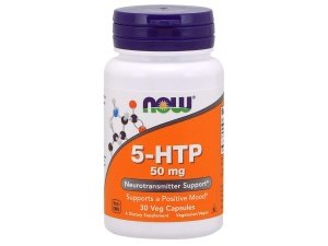 NOW Suplementos, 5-HTP (5-hidroxitriptófano) 50 mg, soporte de neurotransmisores*, 30 cápsulas vegetales
