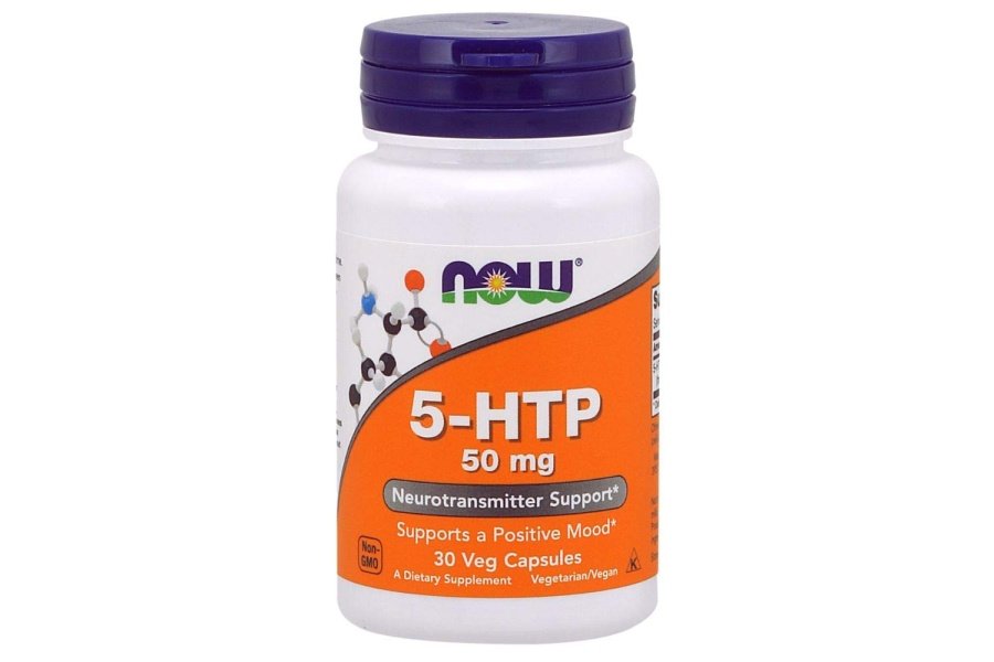 NOW Suplementos, 5-HTP (5-hidroxitriptófano) 50 mg, soporte de neurotransmisores*, 30 cápsulas vegetales