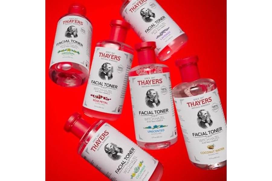 Thayers Tónico facial sin alcohol con pétalos de rosa y hamamelis para piel brillante, tónico calmante, hidratante y refrescante para piel normal y mixta, 12 oz - Image 8
