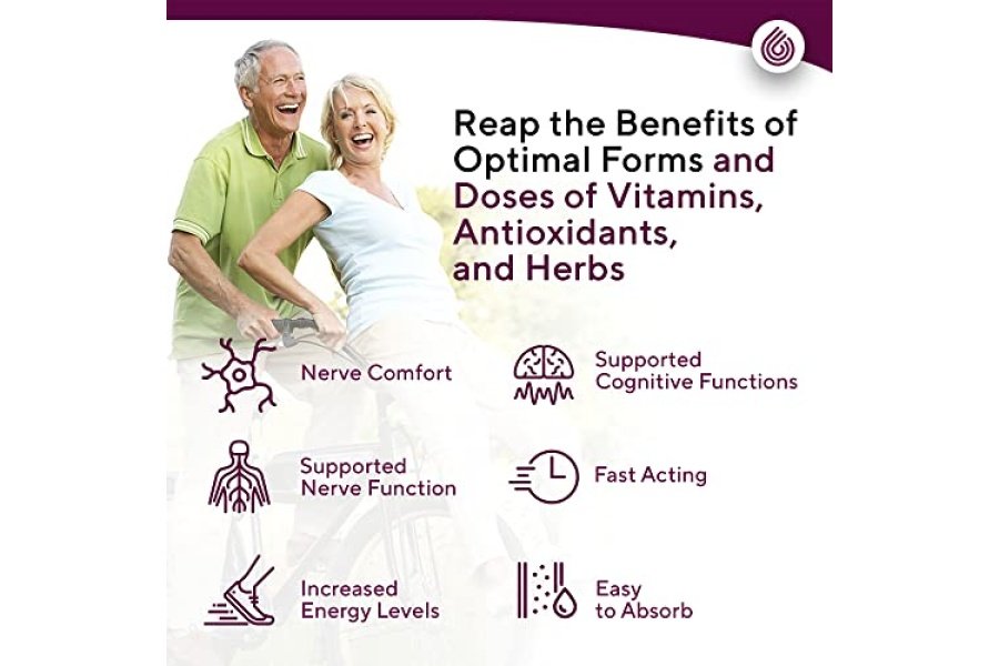 NERVE RENEW Soporte nervioso avanzado - Soporte natural para molestias nerviosas con ácido R-alfa lipoico y complejo de vitamina B - 60 cápsulas - Potencia antioxidante, fórmula de acción rápida - Image 4
