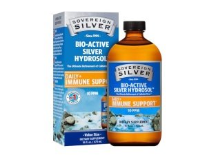 Hidrosol de plata bioactivo Sovereign Silver para apoyo inmunológico - Líquido de plata coloidal -10 ppm, 16 oz (473 ml) - Tamaño económico