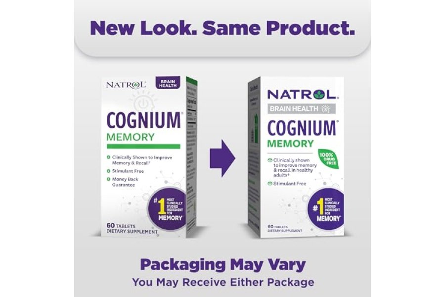 Natrol Cognium Memory Silk Protein Hydrolyzate 100 mg, suplemento dietético para apoyar la salud cerebral, 60 tabletas, suministro para 30 días - Image 2