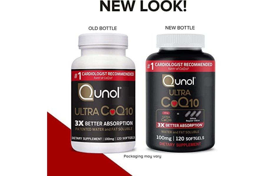 Qunol CoQ10 100 mg cápsulas blandas, Ultra CoQ10 100 mg, 3 veces mejor absorción, antioxidante para la salud del corazón y la producción de energía, vitaminas y suplementos de coenzima Q10, suministro para 4 meses, 120 unidades - Image 8