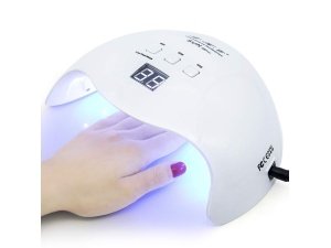 Lámpara de esmalte de uñas LED UV de gel, LKE secador de uñas 40 W luz LED con 3 temporizadores profesional para herramientas de arte de uñas accesorios blanco