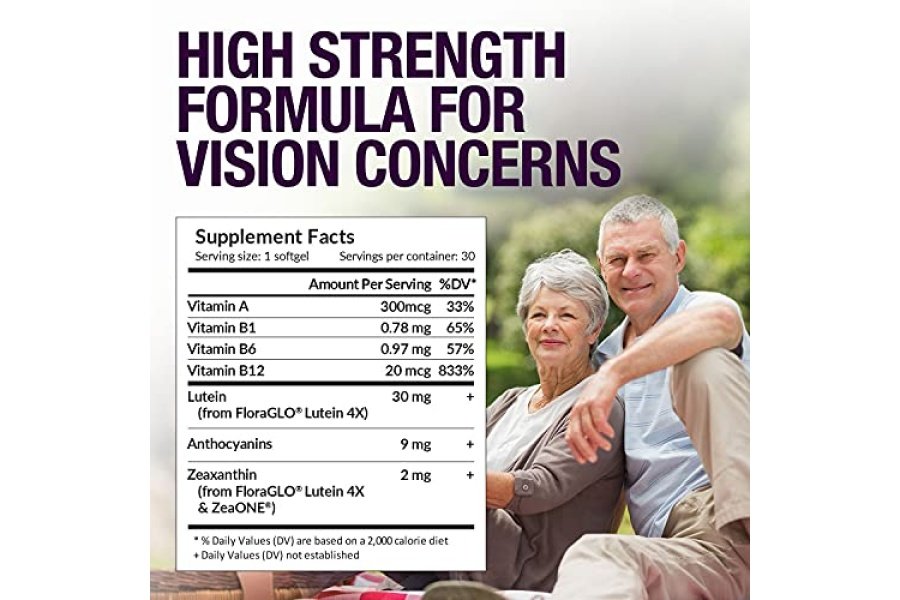 AFC Japan Ultimate Vision PRO - Fórmula para ojos con FloraGLO luteína 4X, zeaxantina, extracto de arándano y astaxantina para problemas oculares relacionados con la edad, visión borrosa y deficiente, ojo seco, salud macular, 30 unidades - Image 5