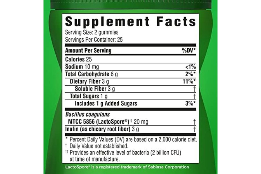 Gomitas de suplemento de fibra prebiótica Benefiber con probióticos para la salud digestiva, sabores de frutas variados, 50 unidades - Image 8