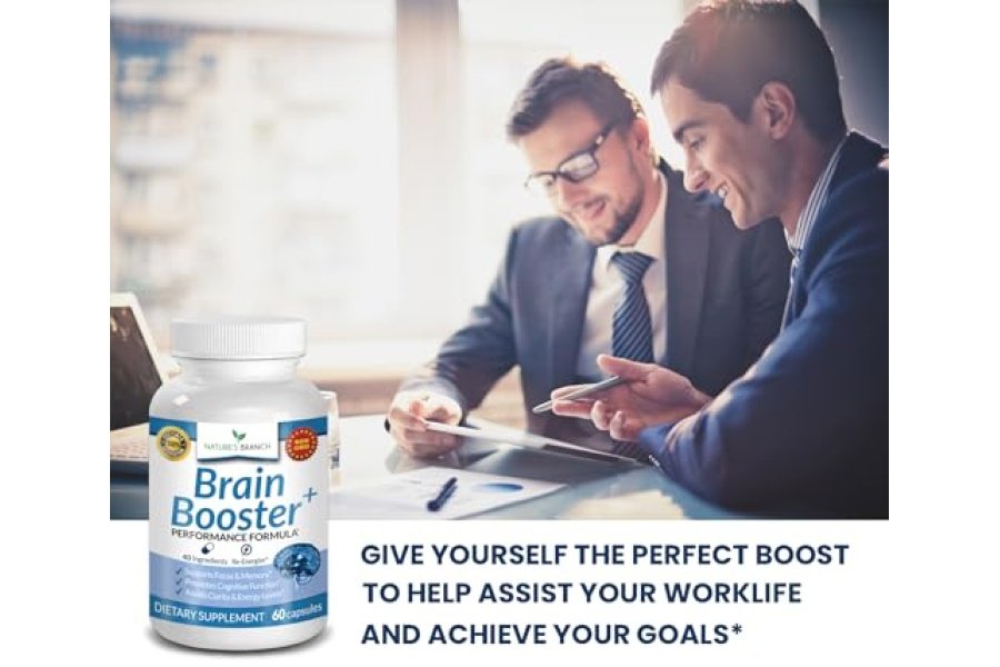 Suplemento estimulante del cerebro 40 en 1 para concentración, memoria, claridad y energía | Libro electrónico Advanced Vitamins Plus | Para hombres y mujeres, apoyo nootrópico de la función cognitiva con DMAE, fórmula para la salud cerebral | 60 Cápsulas - Image 8