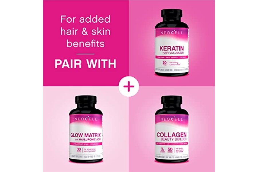 NeoCell Super colágeno con vitamina C y biotina, suplemento para piel, cabello y uñas, incluye antioxidantes, tableta, 270 unidades, 1 botella - Image 8