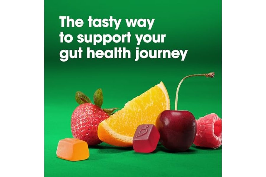 Gomitas de suplemento de fibra prebiótica Benefiber con probióticos para la salud digestiva, sabores de frutas variados, 50 unidades - Image 2