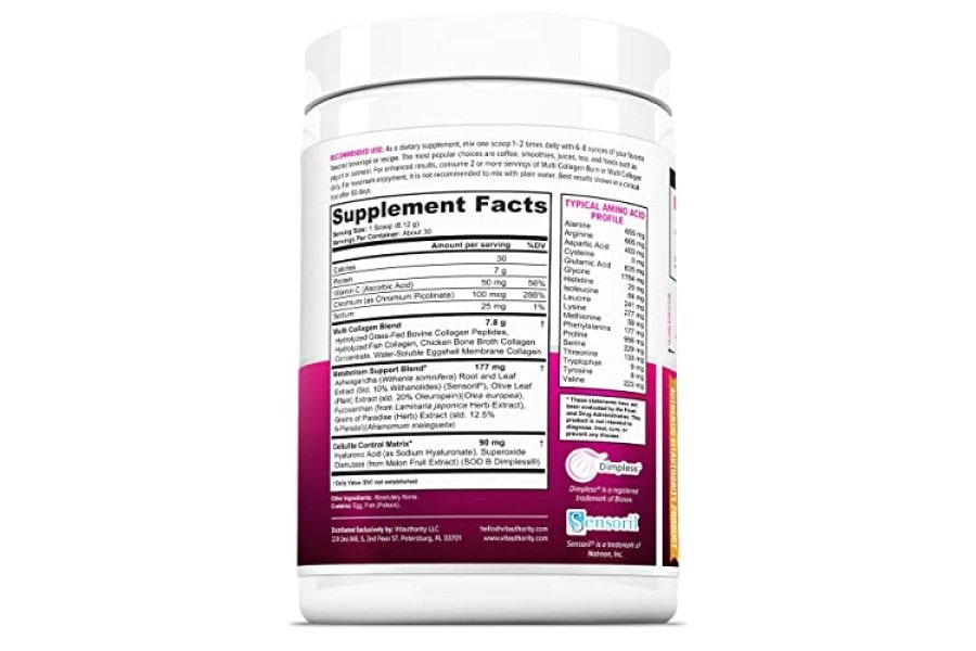 Polvo de colágeno hidrolizado para bajar de peso - Collagen Burn Ultimate Beauty Complex Multi péptidos de colágeno en polvo para mujeres con tipos I II III V y X para apoyo a la quema de grasa - Sin sabor - Image 3