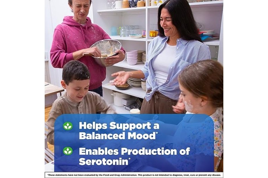 Natrol 5-HTP 100 mg, suplemento dietético sin medicamentos que ayuda a mantener un estado de ánimo equilibrado, 30 tabletas de disolución rápida con sabor a bayas mixtas, suministro para 15 a 30 días - Image 4