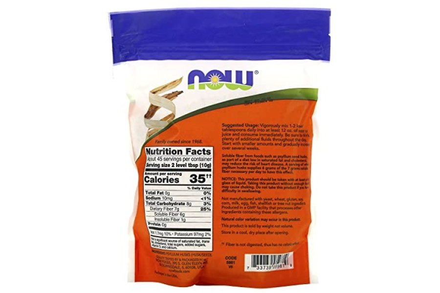 Suplementos de NOW Foods, cáscaras enteras de psyllium, proyecto sin OGM verificado, fibra soluble, 16 onzas - Image 2