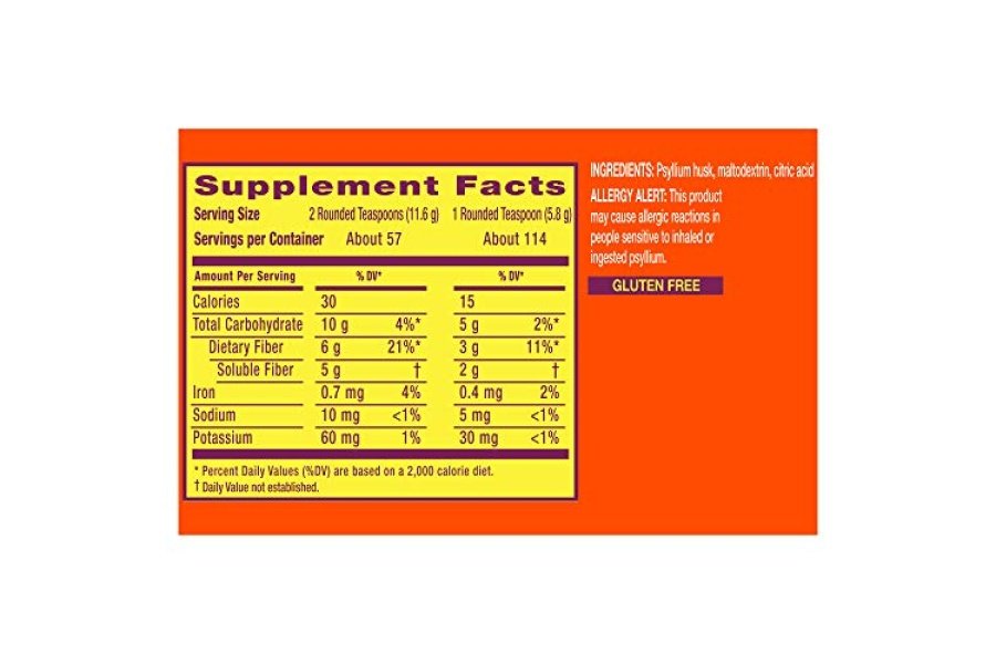 Metamucil, suplemento de fibra en polvo de cáscara de psyllium sin sabor, natural sin edulcorantes añadidos, polvo de fibra de cáscara de psyllium 4 en 1 para la salud digestiva, marca de fibra número 1 recomendada por médicos, 114 cucharaditas - Image 2