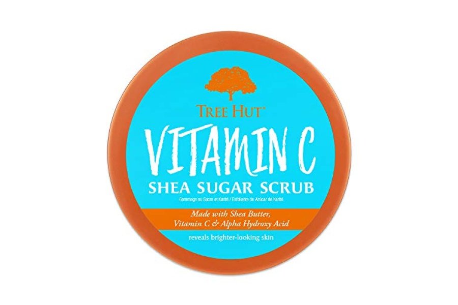 Tree Hut Exfoliante de azúcar de karité con vitamina C, 18 oz, exfoliante ultrahidratante y exfoliante para un cuidado corporal esencial nutritivo - Image 2
