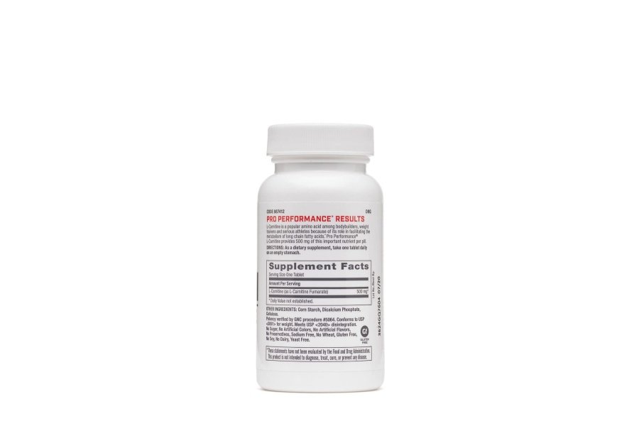 GNC Pro Performance L-Carnitina, 60 comprimidos, favorece la recuperación muscular - Image 2
